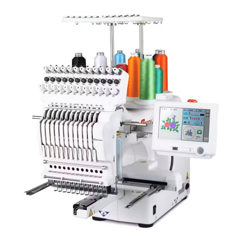 Happy Japan 12-Needle Voyager Embroidery Machine